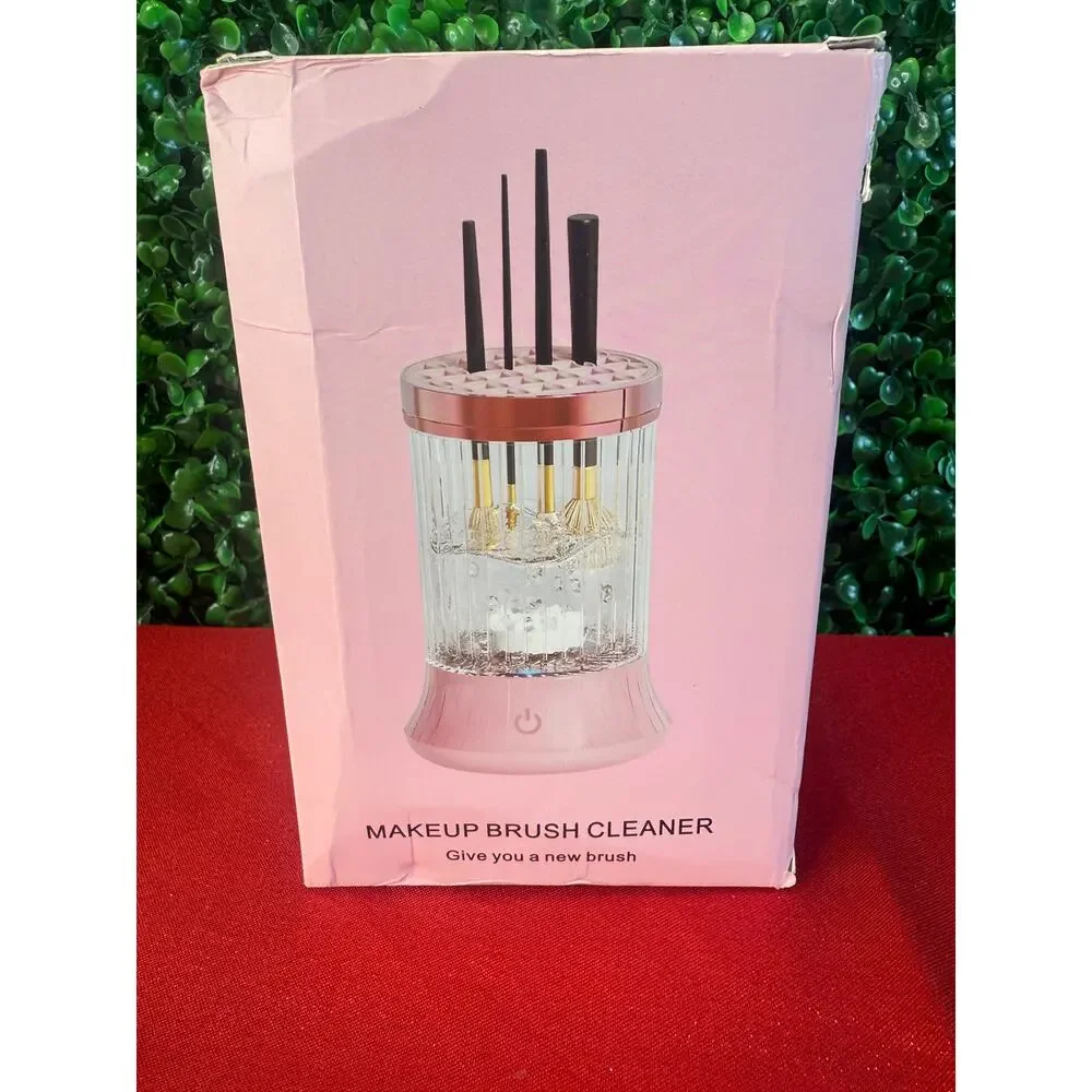 NIB Electric Brush Cleaner Machine Makeup Brushes & Sponges Organizer New Gift